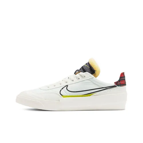 Nike Drop Тип Hbr Пейсли Покрытие Slip Resistant Низкий Топ Скейтборд Кроссовки Мужские Белый Синий
