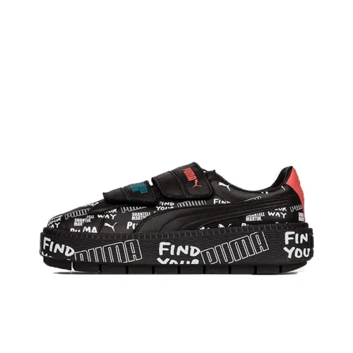 SHANTELL MARTIN X PUMA Platform Trace Strap Low Top Skateboard Shoes Women's Black