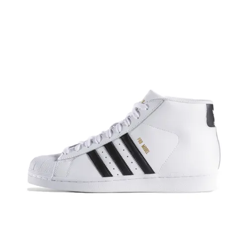 Adidas Originals Pro Model Slip-on Resistant MID Скейтборд Кроссовки Унисекс Черный Белый Золото