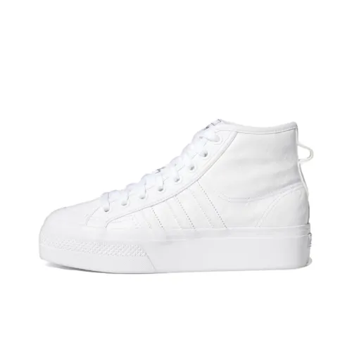 Adidas Originals NIZZA PLATFORM MID Топ Кроссовки для скейтбординга Женские Белые