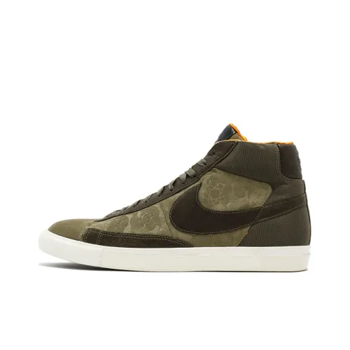 Nike Blazer Mowa Anti-Slip Легкий Высокий Топ Скейтборд Кроссовки Мужские Оливково-Зеленый