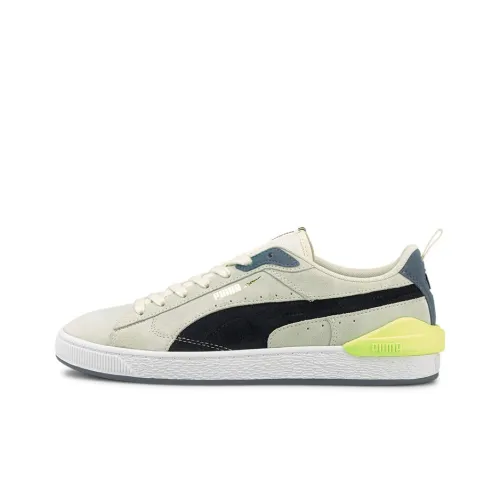 PUMA Suede Series Bloc Low Скейтборд Кроссовки Унисекс Белый Черный Желтый