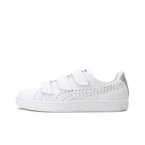 PUMA Basket Low Top Кроссовки для скейтбординга Женские Белые