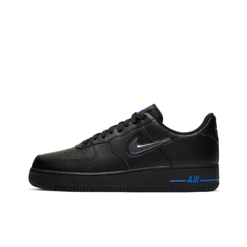 Nike Air FORCE 1 JEWEL Черный GREY Королевский Non Slip Легкий Низкий Топ Скейтбординг Кроссовки Мужские Black Blue