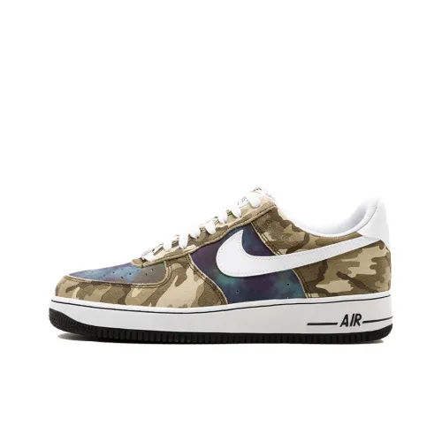 Nike Air Force 1 07 LV8 Slip Resistant Abrasion Resistant Низкий Топ Скейтбординг Кроссовки Мужские Камуфляж Коричневый Пэчворк