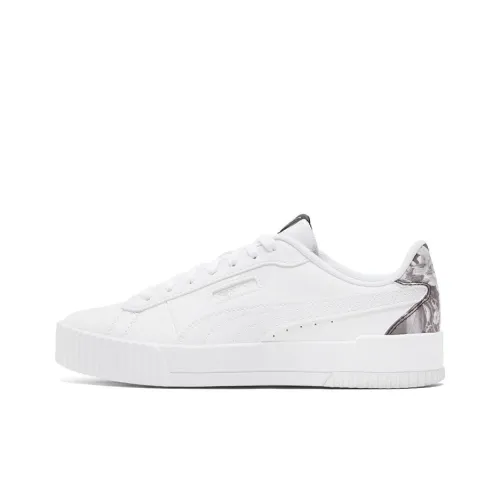 PUMA Carina Series Low Топ Скейтборд Кроссовки Женские Белые Черные
