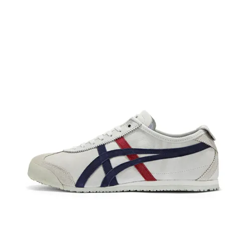 Onitsuka Tiger MEXICO 66 Low Топ Скейтборд Кроссовки Унисекс Красный Белый Синий
