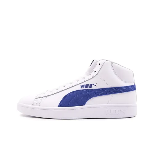 PUMA SMASH MID Топ Кроссовки для скейтбординга Унисекс Белый Синий
