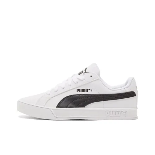 PUMA Smash Vulc Классический Покрытие устойчивое к истиранию Сбалансированный Легкий Низкий топ Кроссовки для скейтбординга Унисекс Белый Черный