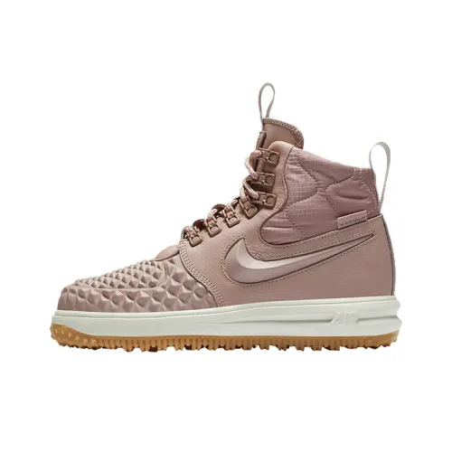 Nike Air Force 1 Duckboot Аbrasion Resistant Shock Absorbers Slip Resistant High Top Скейтбординг Кроссовки Женские Pink