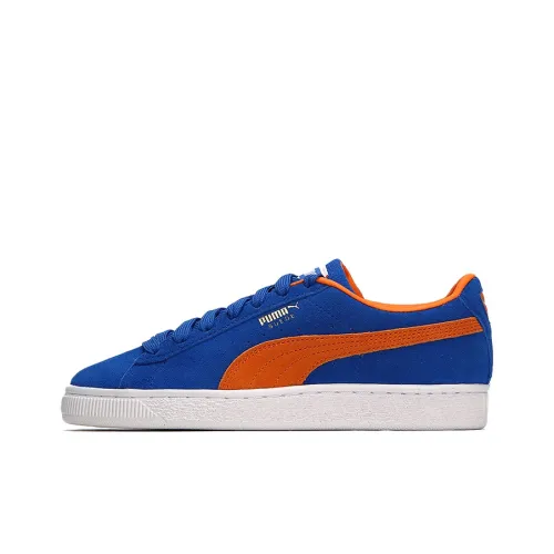 PUMA Suede Series Teams Low Скейтборд Кроссовки Унисекс Синие Оранжевые