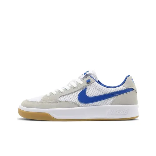 Nike SB Adversary 'White Royal' Slip-on Low-Top Skateboard Shoes Unisex White Blue