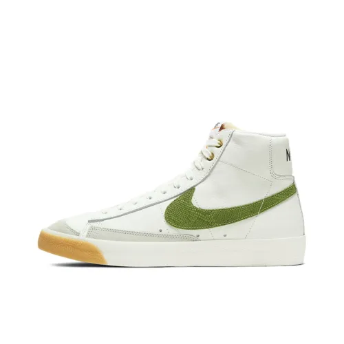 Nike Blazer Покрытие Slip-Resistant MID Топ Скейтборд Кроссовки Мужские Белый Зеленый