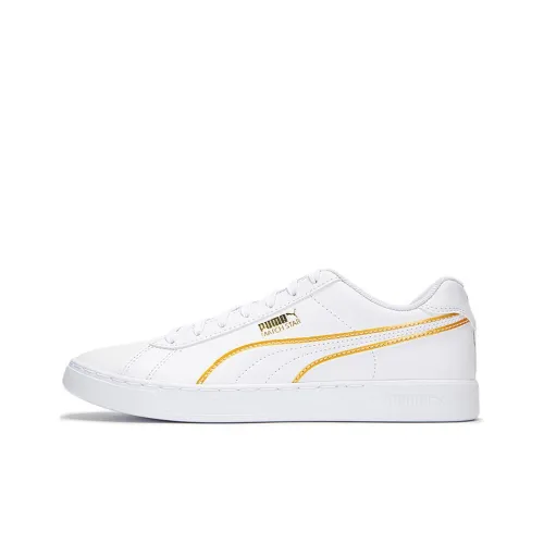 PUMA Match Star Low Топ Скейтборд Кроссовки Унисекс Белый Желтый