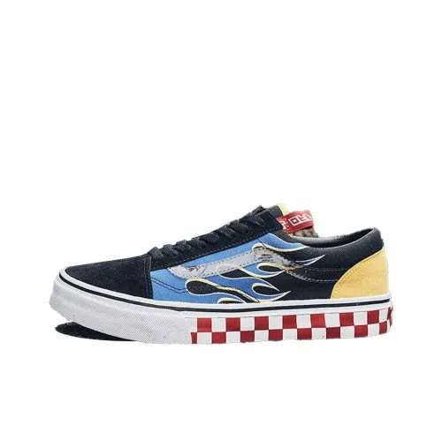 Vans Old Skool High MI Амортизация Устойчивый к истиранию Легкий Низкий Топ Скейтборд Кроссовки Унисекс Черный Синий