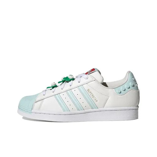 LEGO x Adidas Originals SUPERSTAR Устойчивые к истиранию низкие кроссовки для скейтбординга унисекс белые и синие