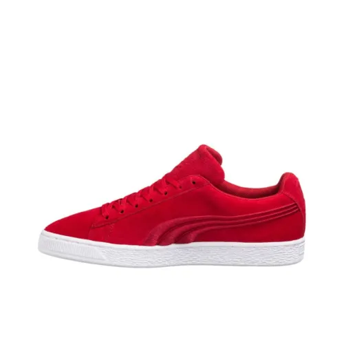 PUMA Suede Series Классический Badge Низкие Скейтборд Кроссовки Унисекс Красный