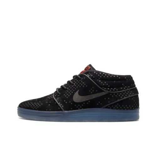 Nike SB Stefan Janoski MID Flash Pack Anti-Slip Легкие Низкие Кроссовки для Скейтбординга Мужские Черные