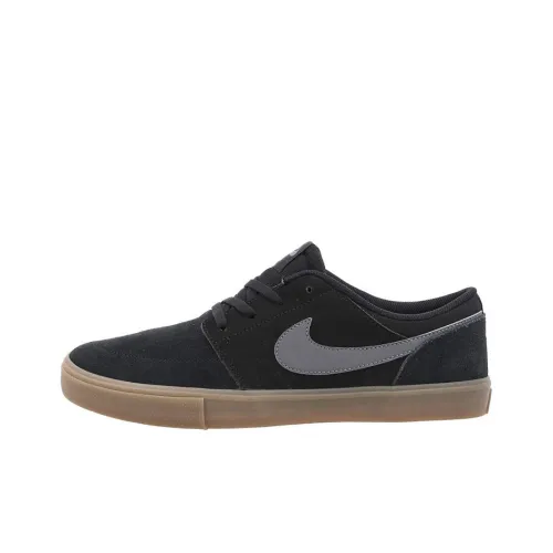 Nike SB Portmore 2 Solar Slip-Resistant Abrasion-Resistant Lightweight Low-Top Skateboard Shoes Men's Black Brown