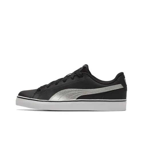 PUMA Court Point Vulc V2 Low Топ Скейтборд Кроссовки Унисекс Черный Белый Серебряный