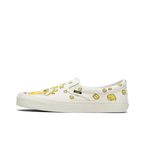 Spongebob x Vans Slip On Series Low Top Скейтборд Кроссовки Unisex Yellow White