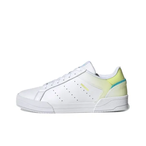 Adidas Originals Court Tourino Slip-Resistant Low Top Скейтборд Кроссовки Унисекс Белый Желтый