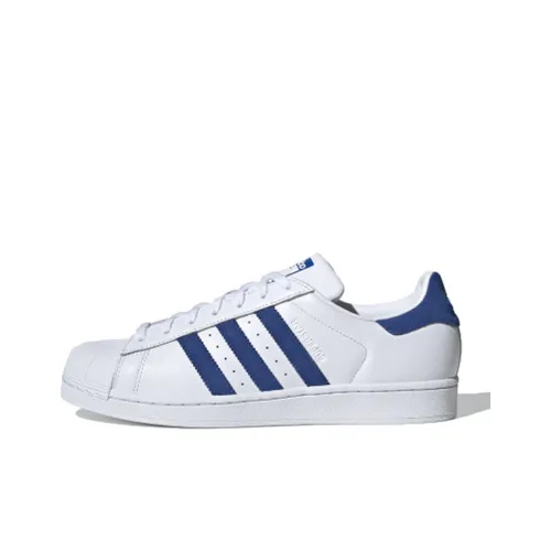 Adidas Originals Superstar Series Износостойкие и Легкие Скейтборд Кроссовки Унисекс Белые и Синие