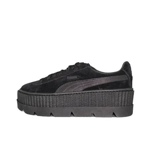 PUMA Rihanna Fenty Cleated Creeper Легкий Верх Низкие Кроссовки для скейтбординга Женские Черные