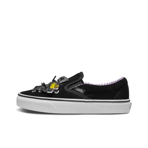Disney x Vans Slip On Series Classic Lace Low Top Скейтборд Кроссовки Unisex Черный Белый
