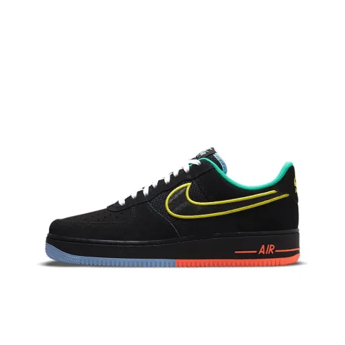 Nike Air FORCE 1 Low Топ Скейтборд Кроссовки Мужские Черные Многоцветные