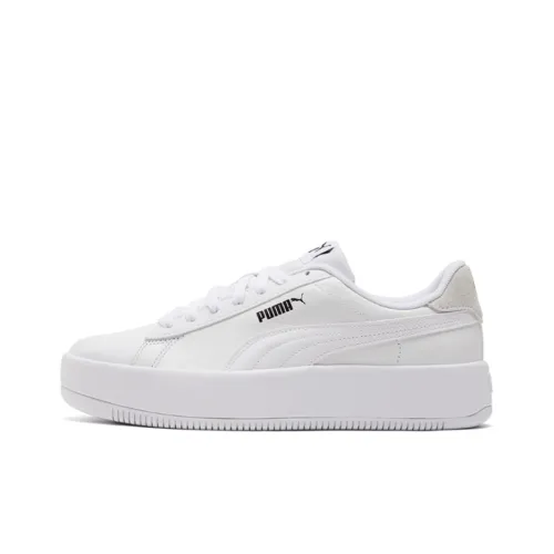 PUMA Платформа Износостойкий и Легкий Низкий Топ Кроссовки для скейтбординга Женские Белые