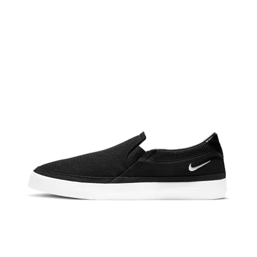 Nike Court Legacy Slip Resistant Амортизация Устойчивость к износу Легкий Низкий Топ Скейтбординг Кроссовки Женские Черный Белый