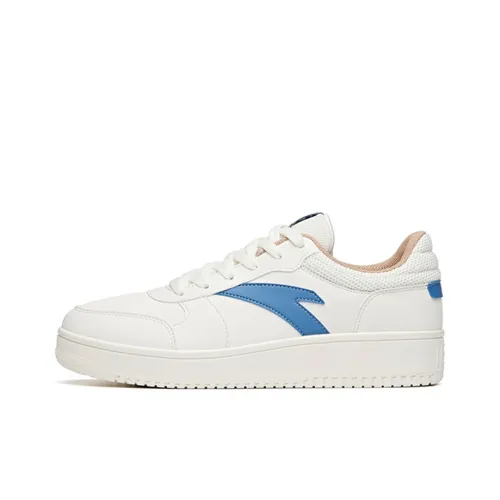 ANTA Slip Устойчивый к износу Амортизация Устойчивый к истиранию Легкий Низкий Топ Скейтбординг Кроссовки Мужские Белый Синий