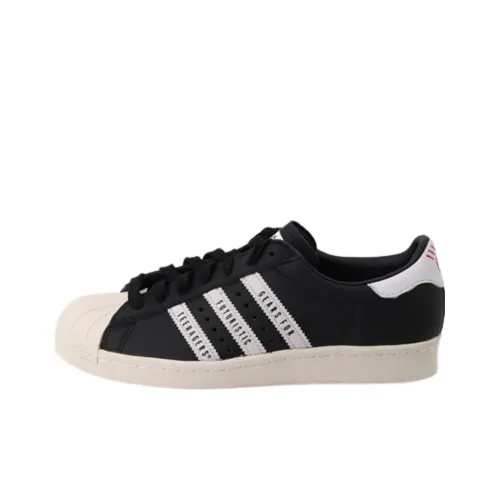 Adidas Originals Superstar Series 80s Human Made Low Топ Скейтборд Кроссовки Унисекс Черный Белый