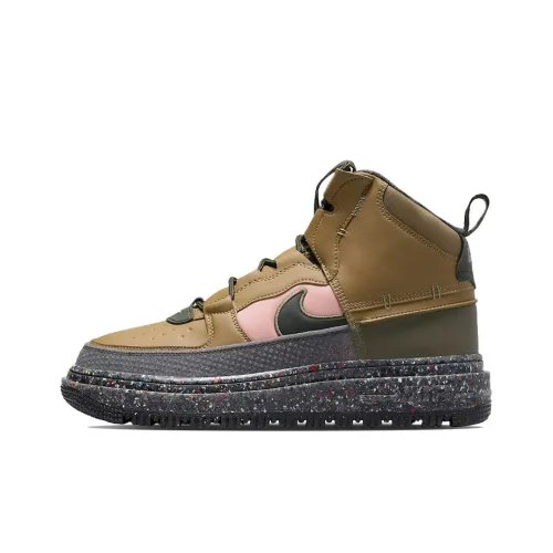 Nike Air Force 1 Boot Crater Покрытие Устойчивое к истиранию Высокий Топ Скейтбординг Мужской Коричневый