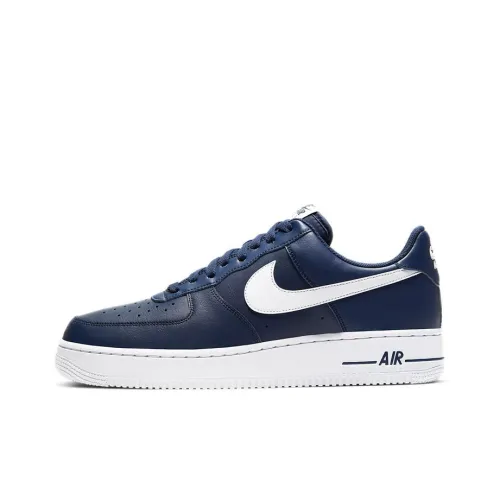 Nike Air Force 1 07 Midnight Blue Низкие Скейтборд Кроссовки Мужские Морской Синий