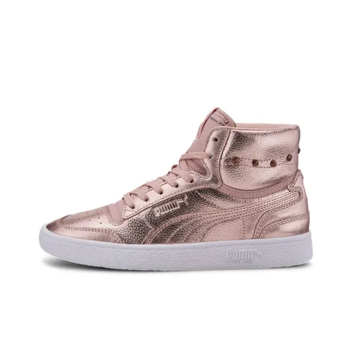 PUMA Ralph Sampson MID Glitz Высокие Кроссовки для скейтбординга Женские Металлический розовый