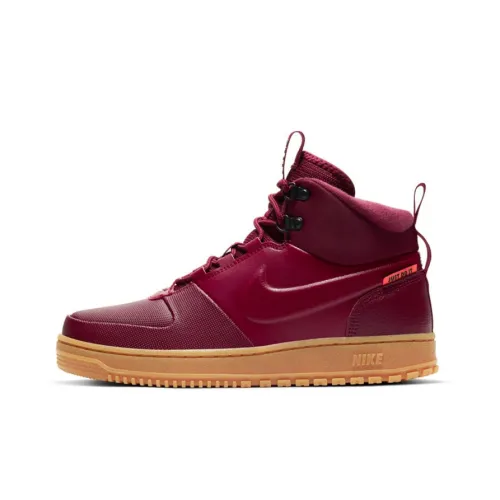 Nike Path Winter Slip-Resistant Abrasion-Resistant High Top Skateboard Shoes Men's Burgundy