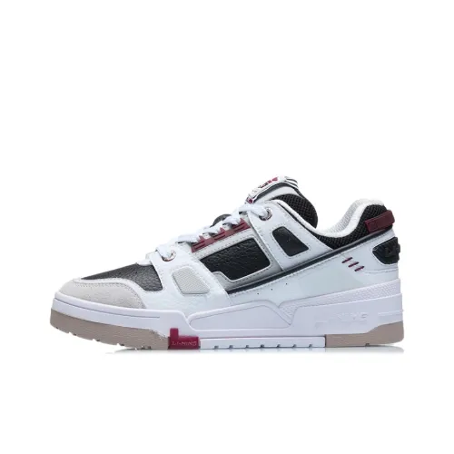 LiNing Slip-resistant низкие кроссовки для скейтбординга женские белые черные