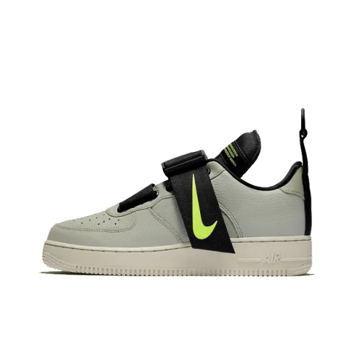 Nike Air FORCE 1 Покрытие Slip-Resistant Низкий Топ Скейтбординг Кроссовки Мужские Зеленые