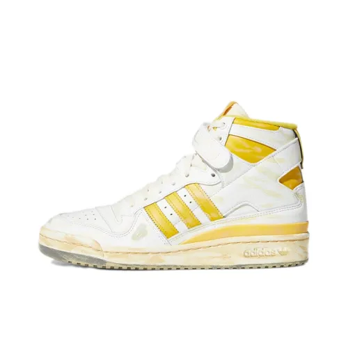 Adidas Originals FORUM 84 High AEC High Топ Скейтборд Кроссовки Унисекс Промытый Желтый