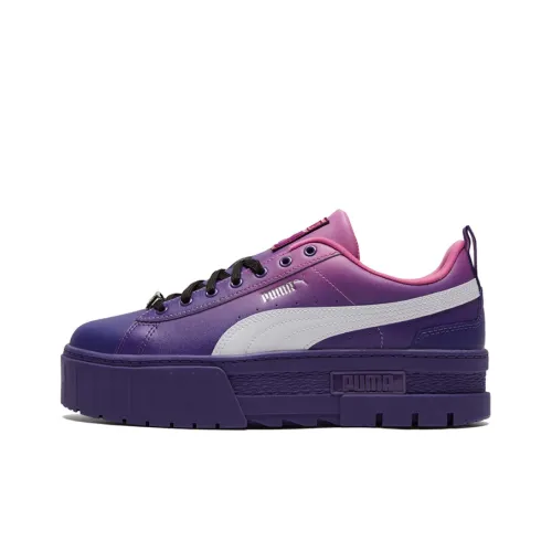 Stussy X PUMA Mayze Скейтборд Кроссовки Женские Розовые Фиолетовые