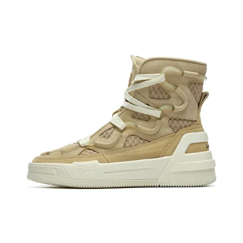Lanvin x FILA Термостойкие Аbrasion Resistant Высокие Кроссовки для скейтбординга Женские Пшеница