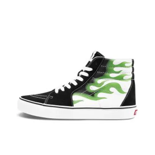 VANS SK8 High Топ Скейтборд Кроссовки Унисекс Черный Зеленый