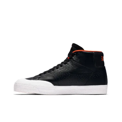 Nike Blazer Slip-resistant Abrasion-resistant Lightweight MID Skateboarding Shoes Unisex Black Найк Блэйзер противоскользящий устойчивый к истиранию легкий MID скейтбординговые кроссовки унисекс черный