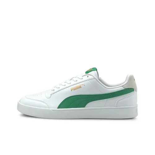 PUMA Shuffle Износостойкий и Легкий Низкий Топ Кроссовки для скейтбординга Унисекс Белый Зеленый