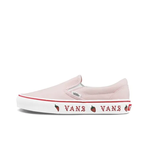 Vans Slip On Series Low Топ Скейтборд Кроссовки Женские Вишневый Цветок Розовый