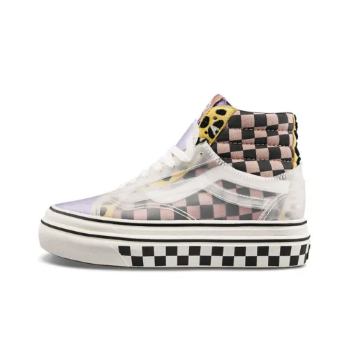 Vans SK8 Slip-resistant Abrasion-resistant High Top Skateboarding Shoes Unisex Black Pink