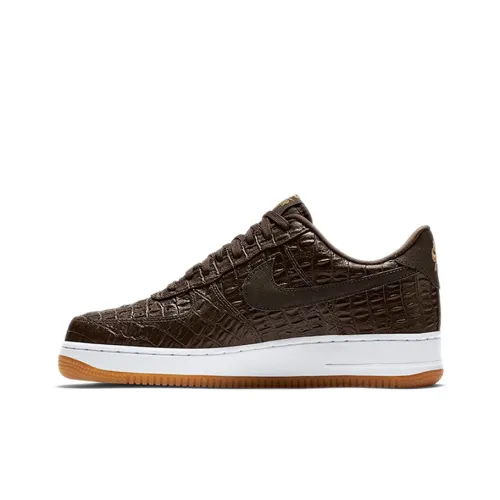 Nike Air Force 1 07 LV8 Коричневый Croc Покрытие Противоскользящие Низкие Кроссовки для скейтбординга Мужские Коричневые