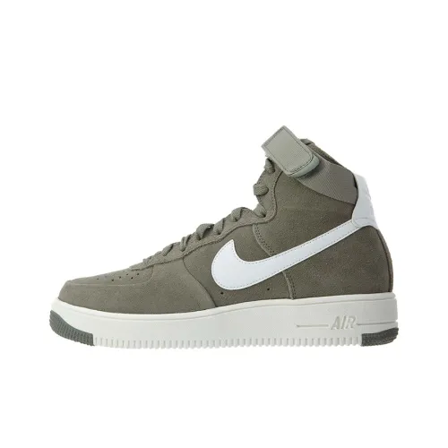 Nike Air Force 1 Ultraforce Устойчивые к истиранию и скольжению Высокие Кроссовки для скейтбординга Мужские Серый Зеленый